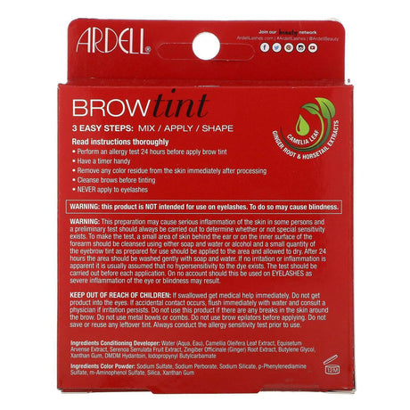 Ardell, Brow Tint, Light Brown, 5 Piece Set - Supply Center USA