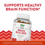 Nature's Way, Kids Brain Builder, Ages 4+, Lemonade, 60 Gummies - Supply Center USA