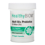 HealthyBiom, Adult 50+ Probiotics, 25 Billion CFU, 30 Veggie Capsules - Supply Center USA