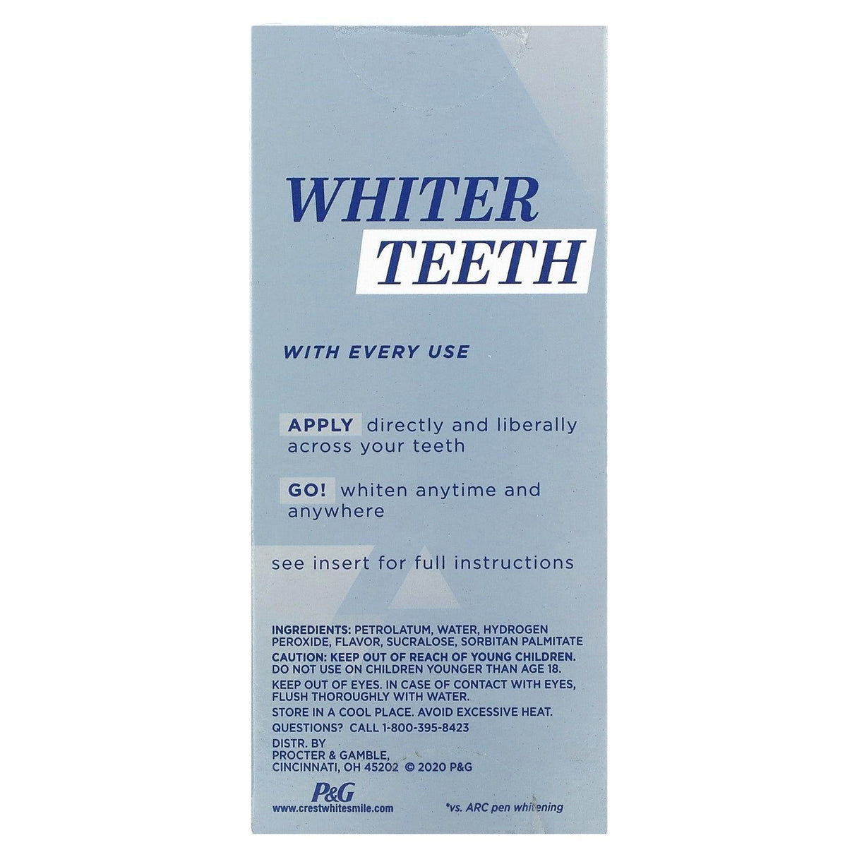 Crest, Whitening Emulsions, On the Go Whitening Treatment, 0.35 oz (10 g) - Supply Center USA