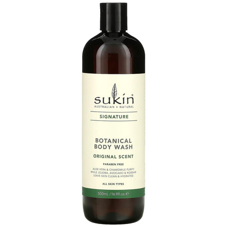 Sukin, Signature, Botanical Body Wash, Original, 16.9 fl oz (500 ml) - Supply Center USA