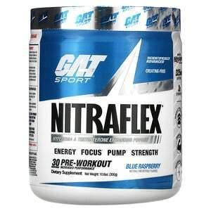 GAT, Sport, NITRAFLEX, Blue Raspberry, 10.6 oz (300 g) - Supply Center USA