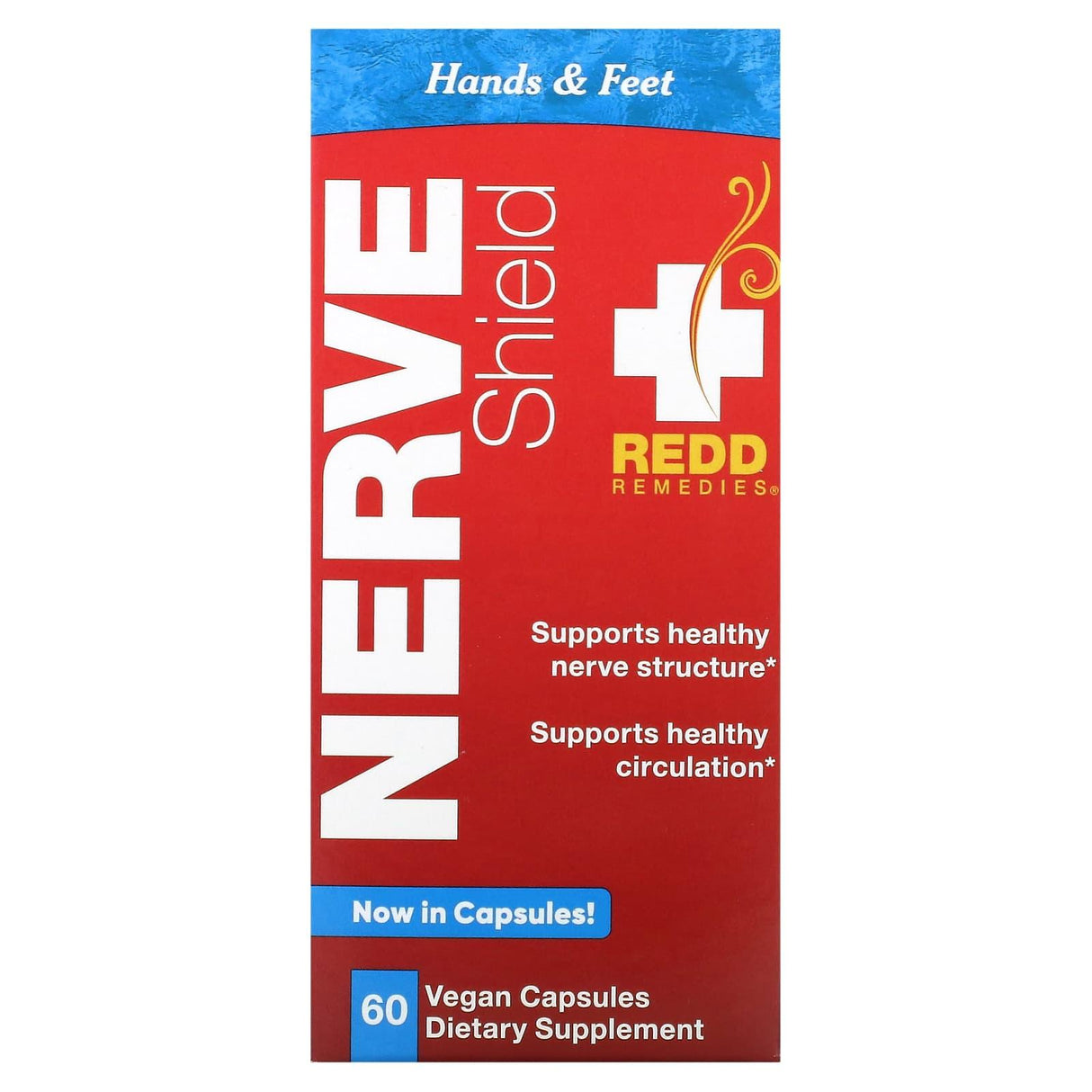 Redd Remedies, Nerve Shield, Hands & Feet, 60 Vegan Capsules - Supply Center USA