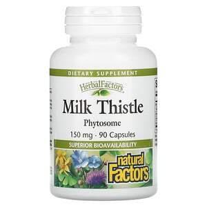 Natural Factors, Herbal Factors, Milk Thistle, 150 mg, 90 Capsules - Supply Center USA