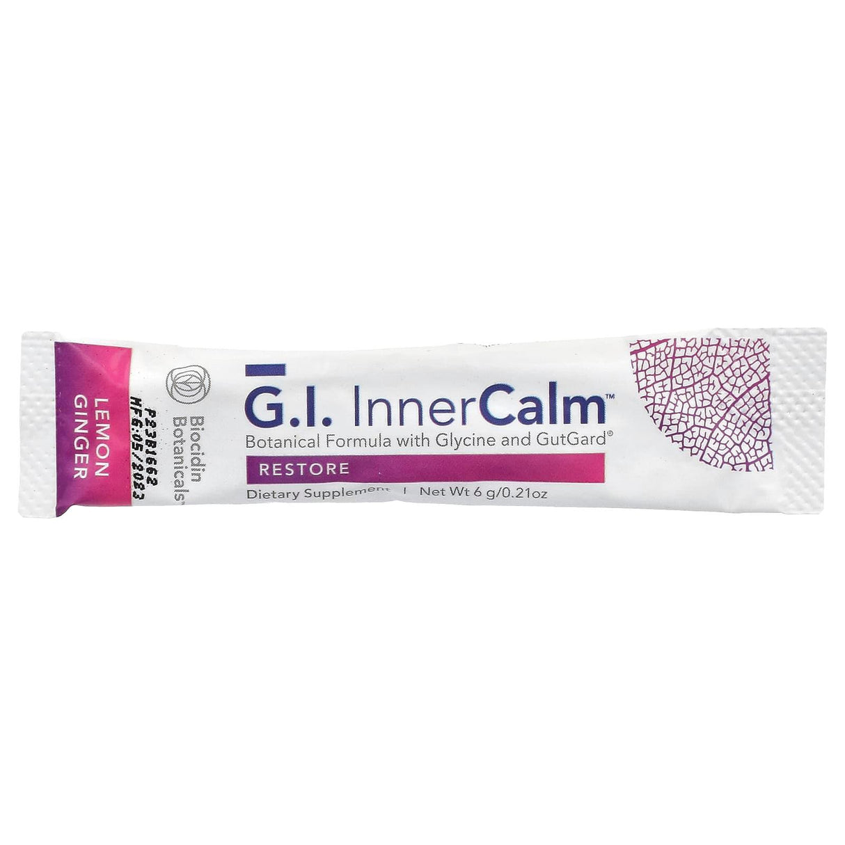 Biocidin Botanicals, G.I. Inner Calm™, Lemon Ginger, 30 Sitck Packs, 0.21 oz (6 g) Each - Supply Center USA