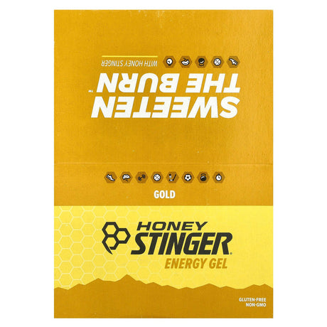 HoneyStinger, Energy Gel, Gold, 24 Packets, 1.1 oz (31 g) Each - Supply Center USA