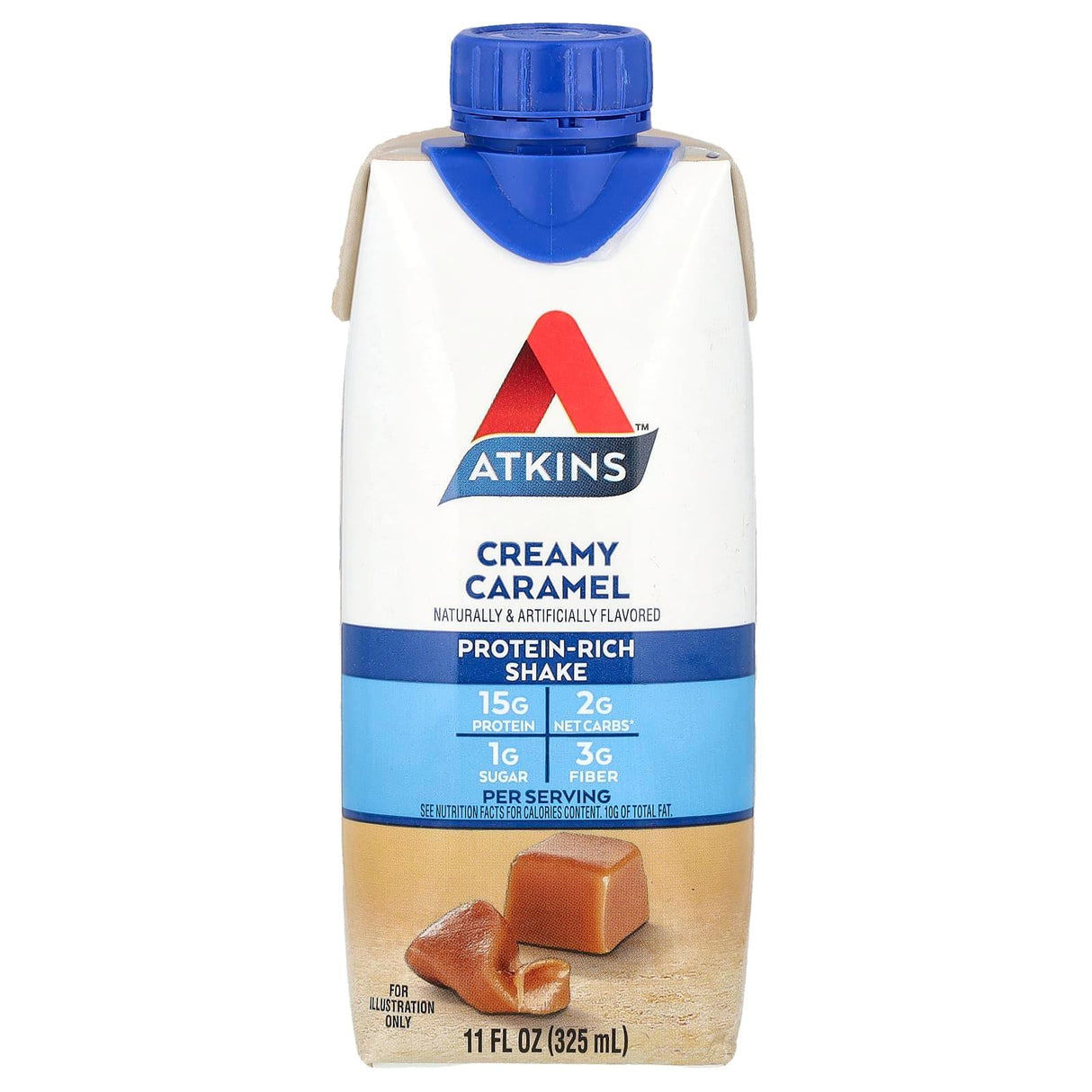 Atkins, Protein-Rich Shake, Creamy Caramel, 4 Shakes, 11 fl oz (325 ml) Each - Supply Center USA