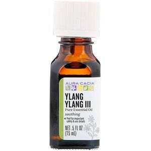 Aura Cacia, Pure Essential Oil, Ylang Ylang III, 0.5 fl oz (15 ml) - Supply Center USA