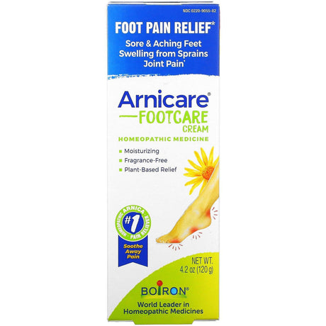 Boiron, Arnicare Footcare Cream, Foot Pain Relief, 4.2 oz (120 g) - Supply Center USA