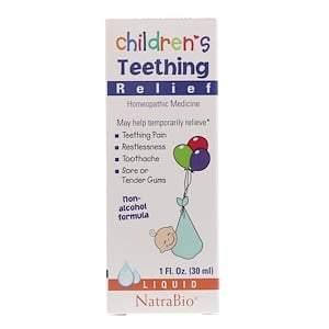 NatraBio, Children's Teething Relief, Non-Alcohol Formula, Liquid, 1 fl oz (30 ml) - Supply Center USA