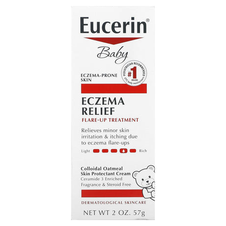 Eucerin, Baby, Eczema Relief, Flare Up Treatment, Fragrance Free, 2 oz (57 g) - Supply Center USA