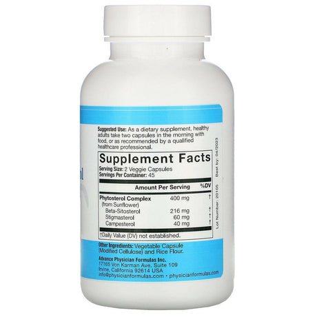 Advance Physician Formulas, Beta-Sitosterol, 400 mg, 90 Vegetable Capsules - Supply Center USA