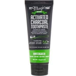 My Magic Mud, Activated Charcoal, Fluoride-Free, Whitening Toothpaste, Wintergreen, 4 oz (113 g) - Supply Center USA