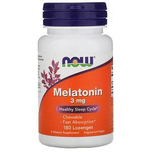 Now Foods, Melatonin, 3 mg, 180 Lozenges - Supply Center USA