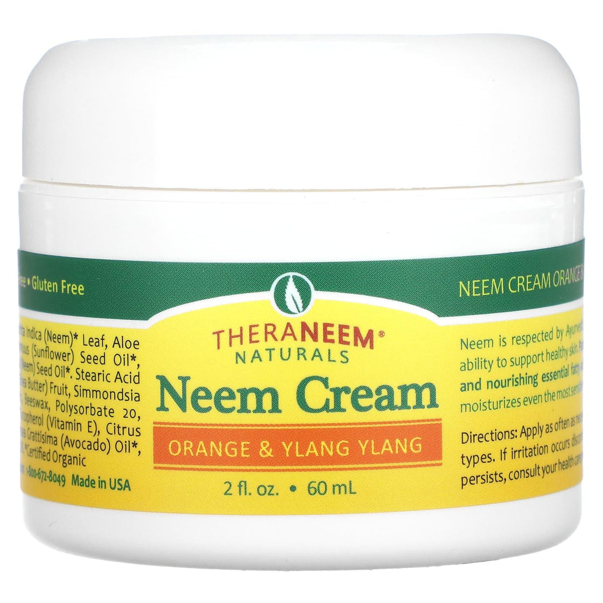 Organix South, TheraNeem Naturals, Neem Cream, Orange & Ylang Ylang, 2 fl oz (60 ml) - Supply Center USA