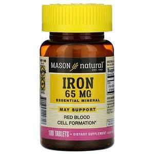 Mason Natural, Iron, 65 mg, 100 Tablets - Supply Center USA