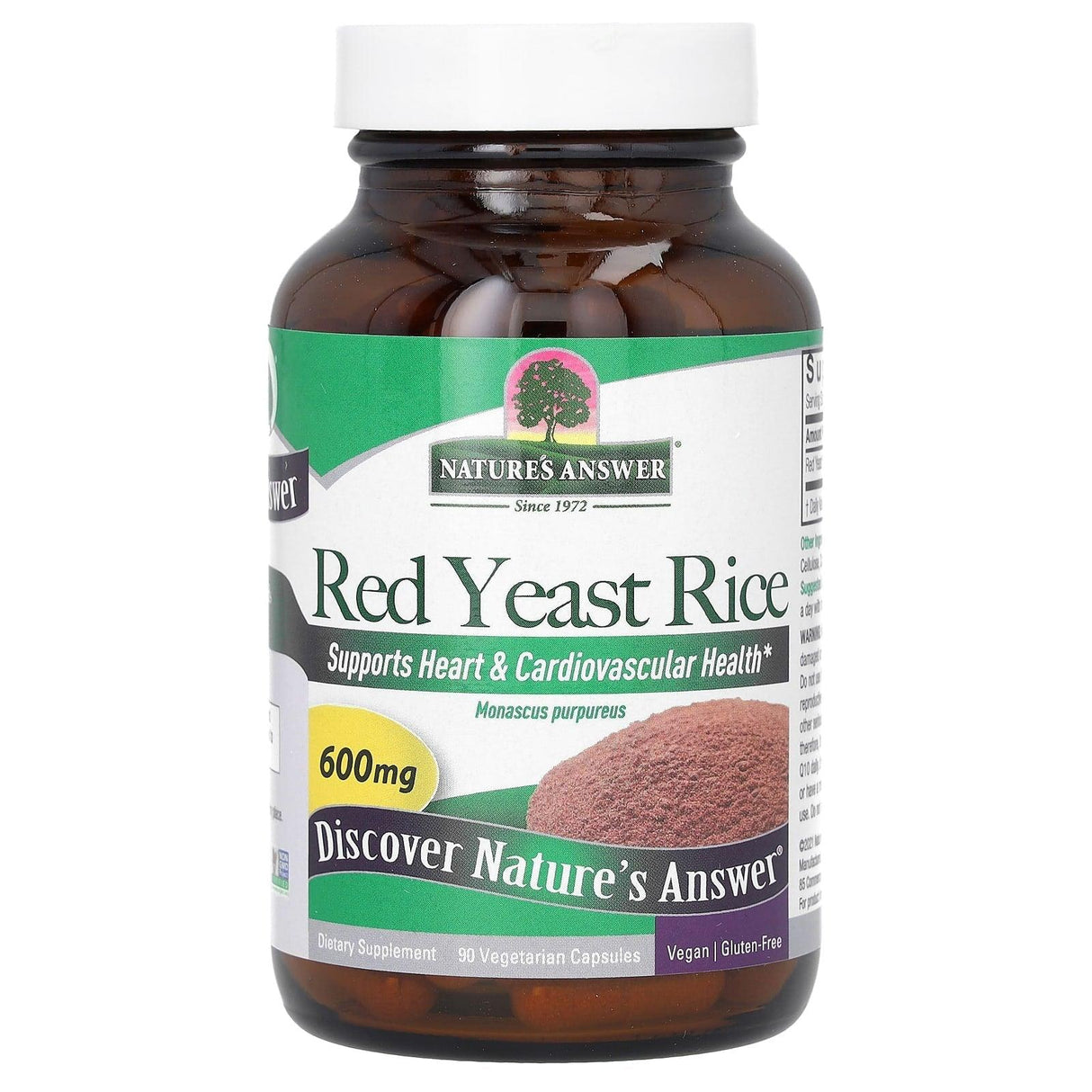 Nature's Answer, Red Yeast Rice, 600 mg, 90 Vegetarian Capsules - Supply Center USA