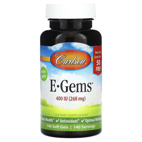 Carlson, E-Gems, 268 mg (400 IU), 90 Soft Gels - Supply Center USA