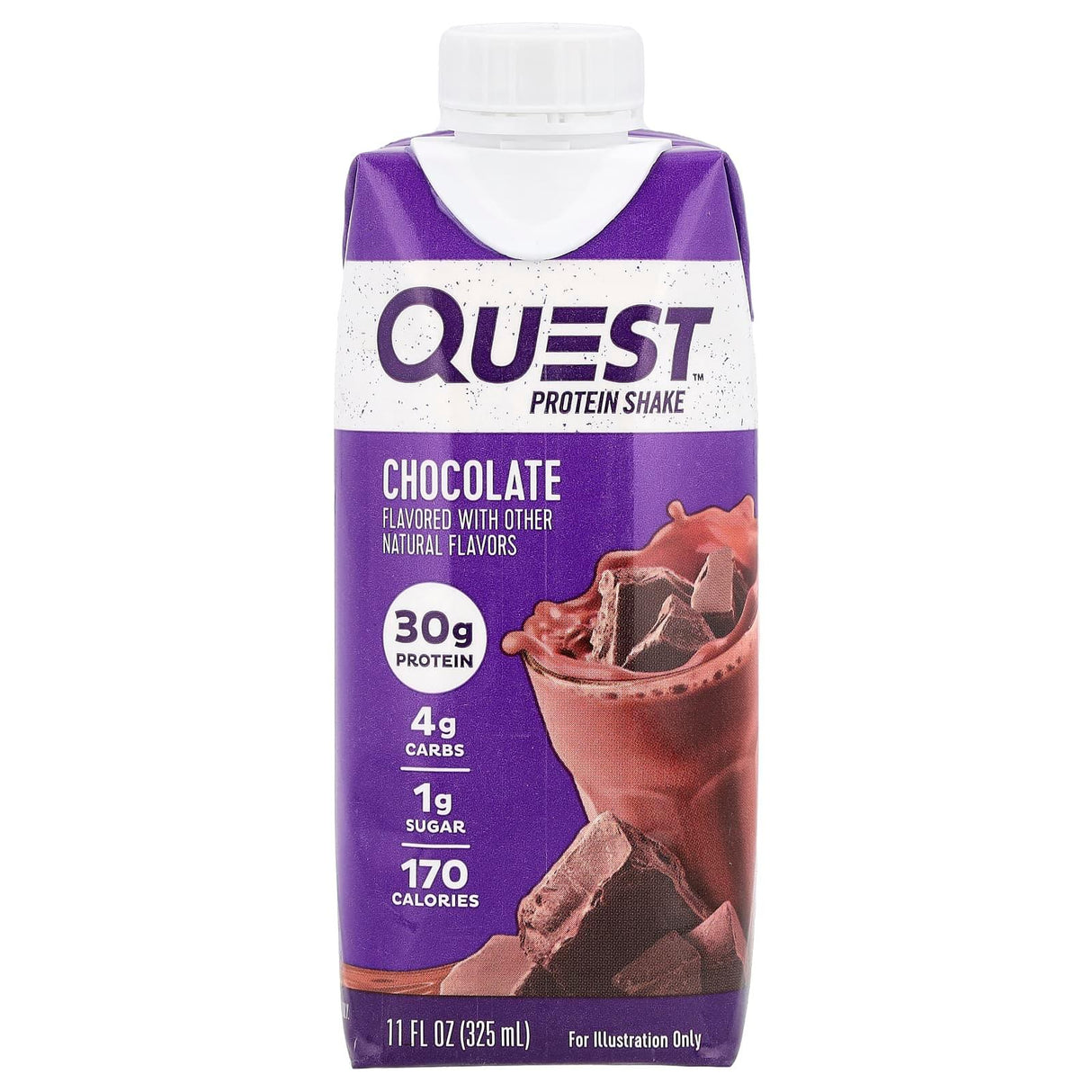 Quest Nutrition, Protein Shake, Chocolate, 4 Shakes, 11 fl oz (325 ml) Each - Supply Center USA