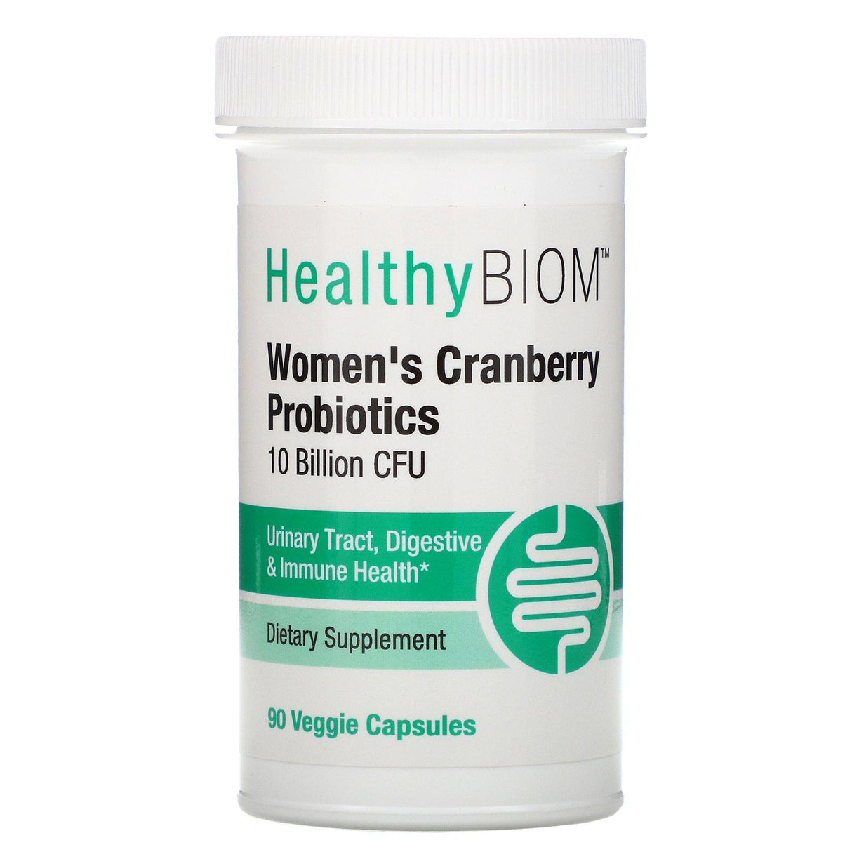 HealthyBiom, Women's Cranberry Probiotics, 10 Billion CFUs, 90 Veggie Capsules - Supply Center USA