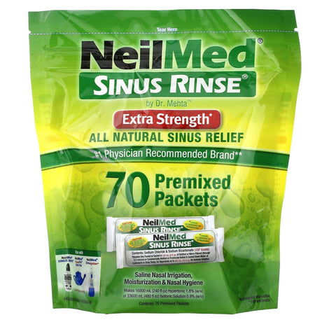 NeilMed, Sinus Rinse, Extra Strength, 70 Premixed Packets - Supply Center USA