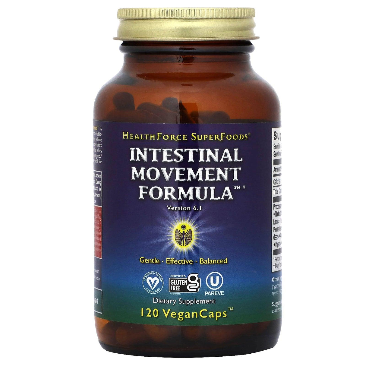 HealthForce Superfoods, Intestinal Movement Formula, 120 Vegan Caps - Supply Center USA