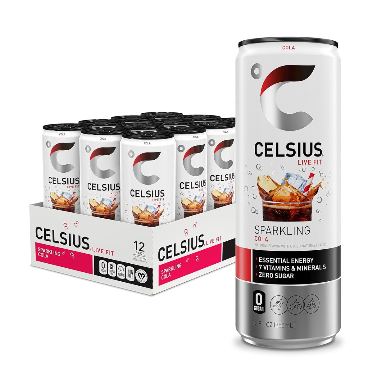 CELSIUS Assorted Flavors Official Variety Pack, Functional Essential Energy Drinks, 12 Fl Oz (Pack of 12)