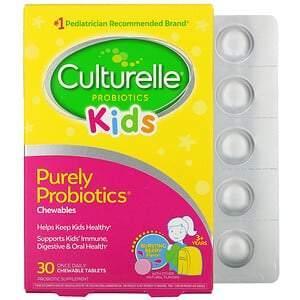 Culturelle, Kids, Purely Probiotics Chewables, 3+ Years, Bursting Berry Flavor, 30 Chewable Tablets - Supply Center USA