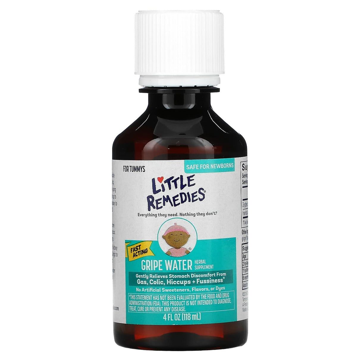 Little Remedies, Gripe Water, For Tummys, 4 fl oz (118 ml) - Supply Center USA