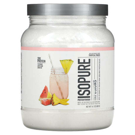 Isopure, Infusions Protein Powder, Watermelon Lime, 14.1 oz (400 g) - Supply Center USA