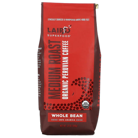 Laird Superfood, Organic Peruvian Coffee, Ground, Dark Roast, 12 oz (340 g) - Supply Center USA