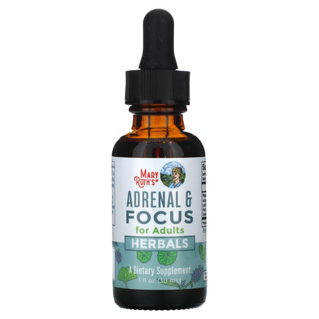 MaryRuth Organics, Herbals, Adrenal & Focus For Adults, 1 fl oz (30 ml) - Supply Center USA