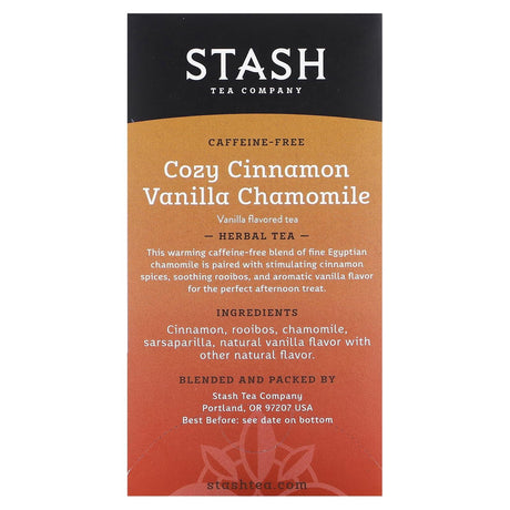 Stash Tea, Herbal Tea, Spice Dragon Red Chai, Caffeine Free, 18 Tea Bags, 1.2 oz (36 g) - Supply Center USA