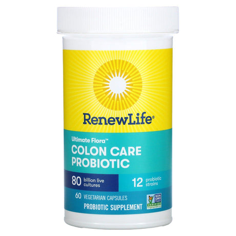 Renew Life, Ultimate Flora Colon Care Probiotic, 80 Billion CFU, 60 Vegetarian Capsules - Supply Center USA