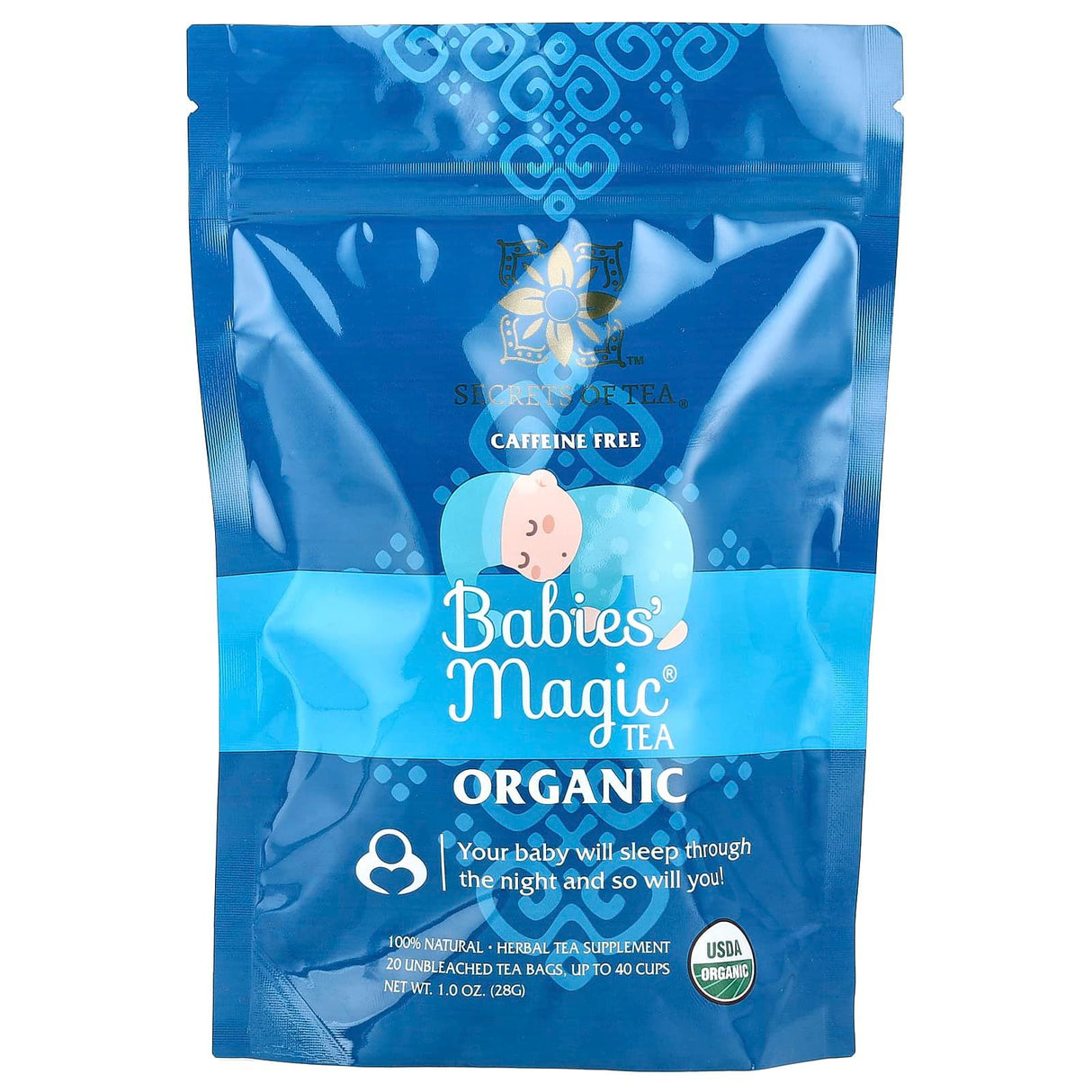 Secrets of Tea, Babies' Magic® Tea, Caffeine Free, 20 Unbleached Tea Bags, 1 oz (28 g) - Supply Center USA