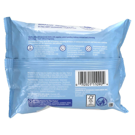 Neutrogena, Makeup Remover Cleansing Towelettes, Fragrance-Free, 25 Pre-Moistened Towelettes - Supply Center USA