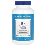 The Vitamin Shoppe, Vitamin B2 Riboflavin, 100 mg, 100 Vegetable Capsules - Supply Center USA