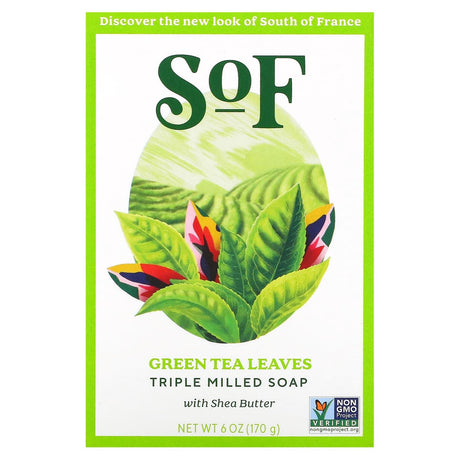 SoF, Triple Milled Bar Soap with Shea Butter, Lemon Verbena, 6 oz (170 g) - Supply Center USA