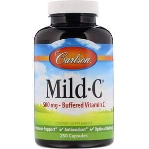 Carlson Labs, Mild-C, 500 mg, 250 Capsules - Supply Center USA