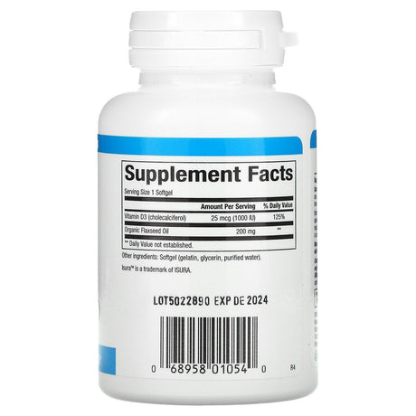 Natural Factors, Vitamin D3, 25 mcg (1,000 IU), 180 Softgels - Supply Center USA