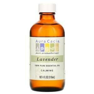 Aura Cacia, 100% Pure Essential Oil, Lavender, 4 fl oz (118 ml) - HealthCentralUSA