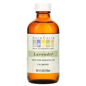 Aura Cacia, 100% Pure Essential Oil, Lavender, 4 fl oz (118 ml) - Supply Center USA