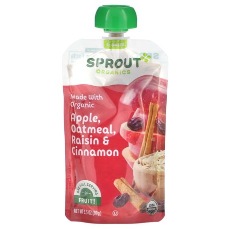 Sprout Organics, Baby Food, 6 Months & Up, Mixed Berry Oatmeal, 3.5 oz (99 g) - Supply Center USA