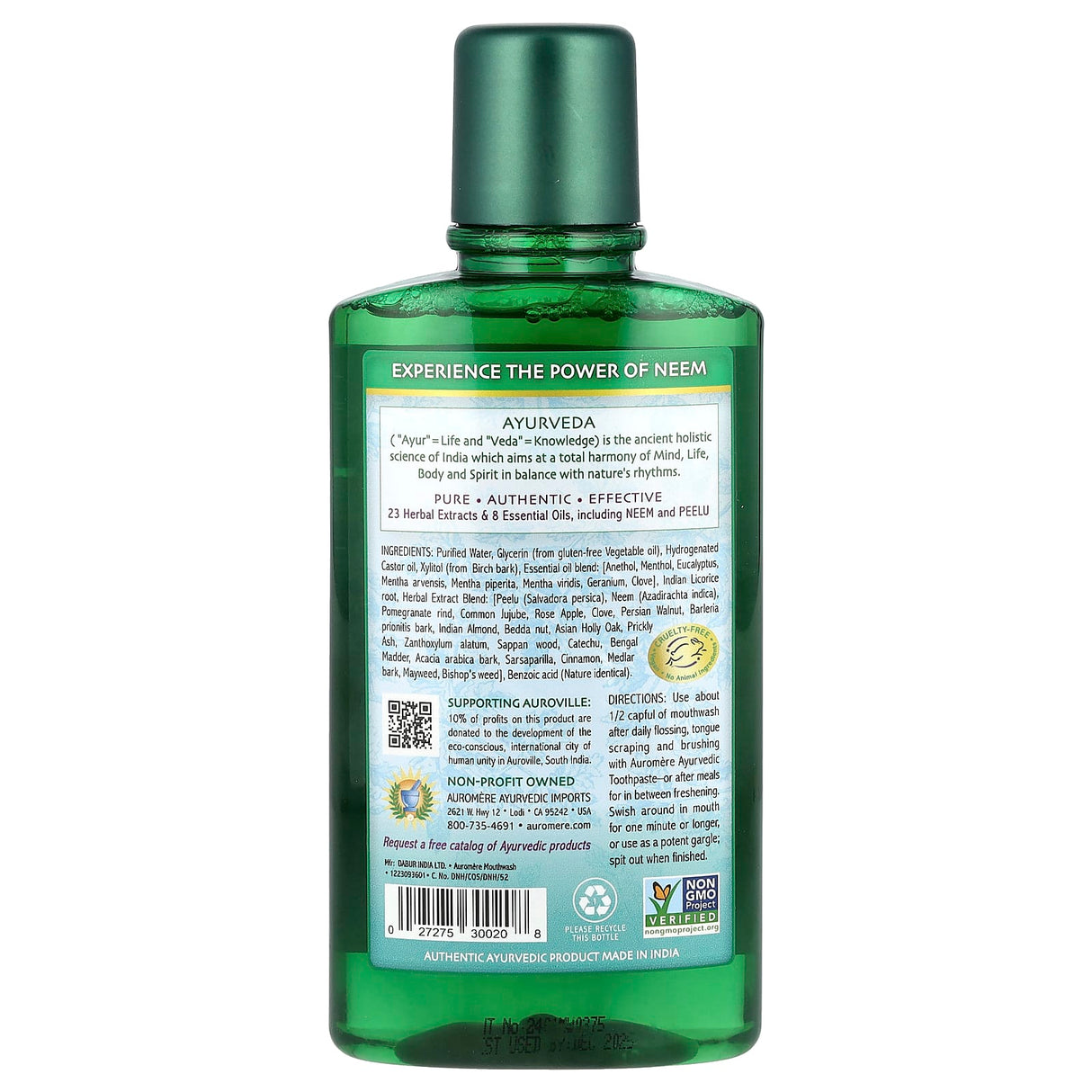 Auromere, Ayurvedic Mouthwash, 16 oz (473 ml)