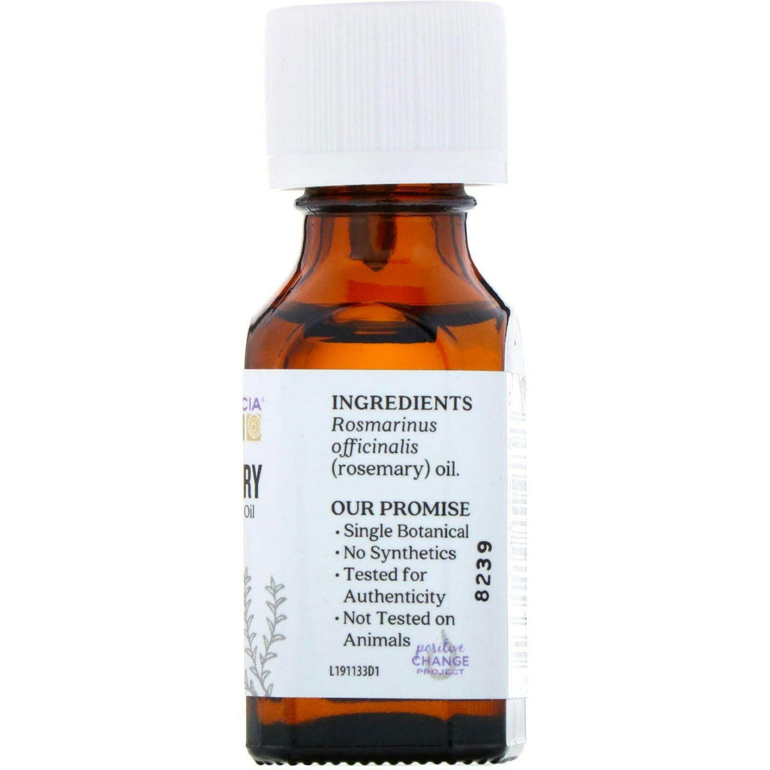 Aura Cacia, Pure Essential Oil, Rosemary, .5 fl oz (15 ml) - HealthCentralUSA