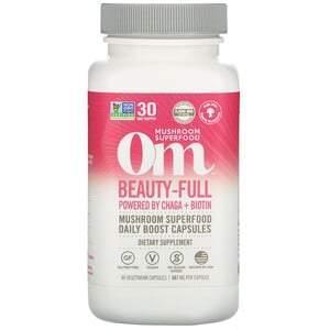 Om Mushrooms, Beauty-Full, 667 mg, 90 Vegetarian Capsules - Supply Center USA