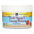 Nordic Naturals, Nordic Omega-3 Gummy Worms, Strawberry Gummy, 63 mg, 30 Gummy Worms - Supply Center USA