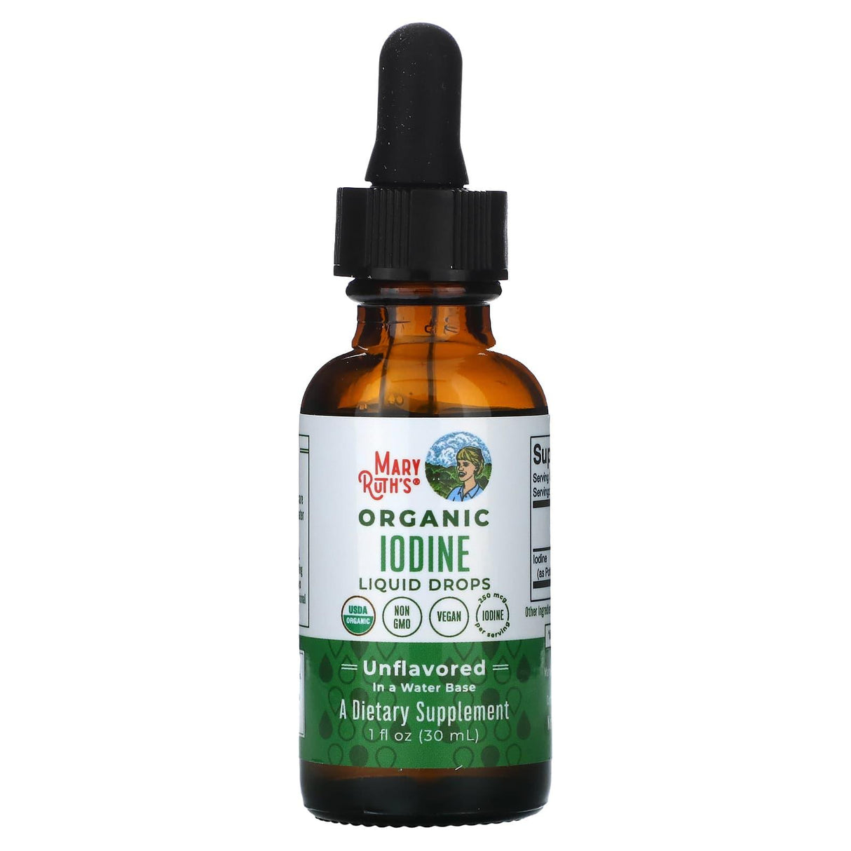 MaryRuth Organics, Organic Iodine Liquid Drops, Unflavored, 1 fl oz (30 ml) - Supply Center USA