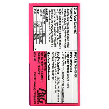 Pepto Bismol, Kids, Pepto Chewables, Bubble Gum, 24 Chewable Tablets - Supply Center USA