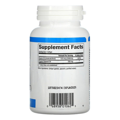 Natural Factors, Vitamin D3, 125 mcg (5,000 IU), 360 Softgels - Supply Center USA